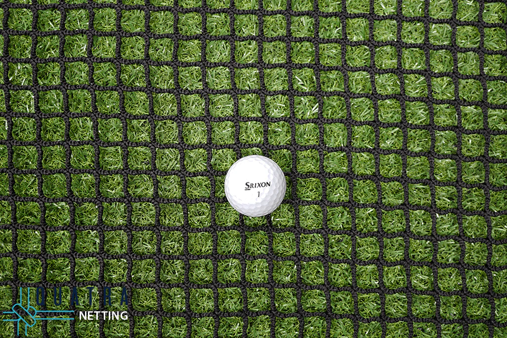 Golf Netting 3.5m x 3.5m : Knotless Nylon 20mm 120ply / 3mm with Rope Border
