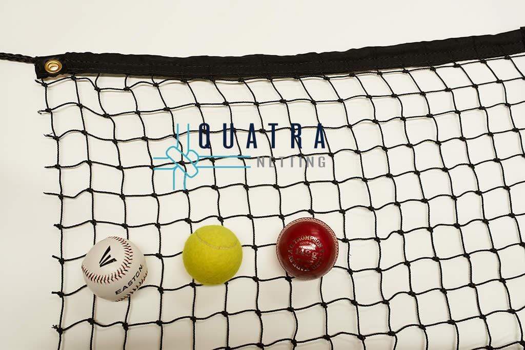 Pre-Made Sports Net w/ Webbing & Eyelets 36Ply / 40mm: Black