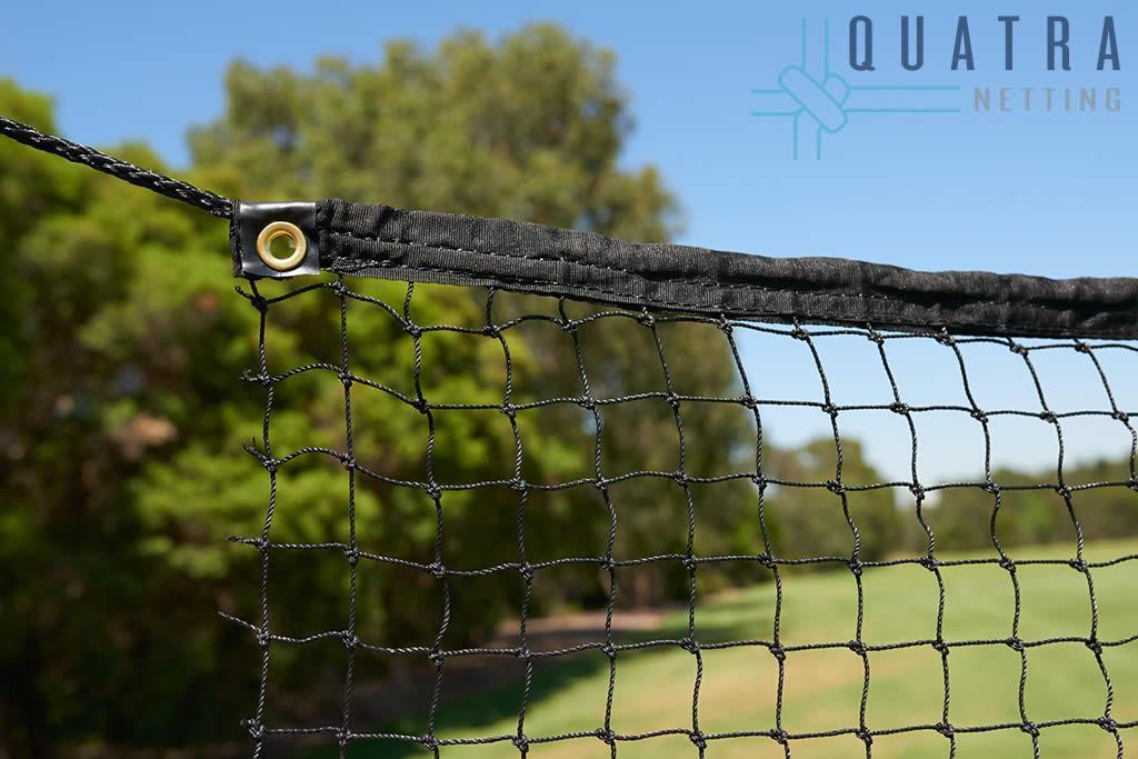 Pre-Made Sports Net w/ Webbing & Eyelets 36Ply / 40mm: Black - Image 4
