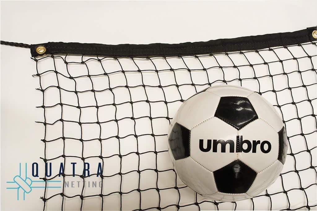 Pre-Made Sports Net w/ Webbing & Eyelets 36Ply / 40mm: Black - Image 5